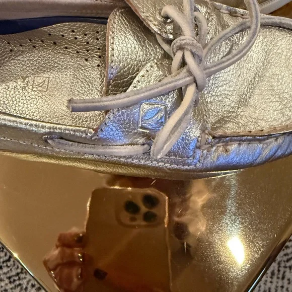 Sperry Topsider Women's Metallic Boat Shoes 7 - Picture 3 of 10